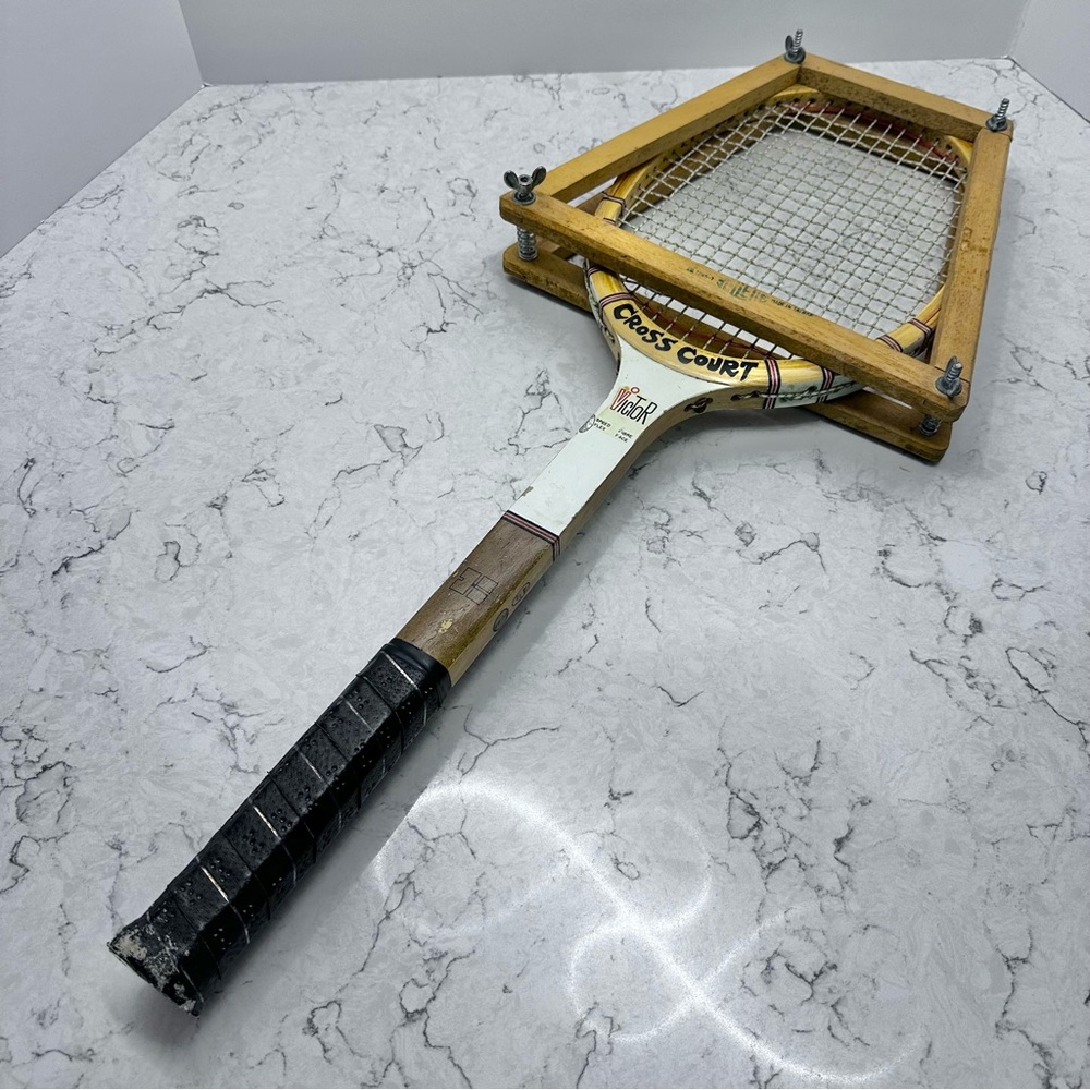 Vintage Victor Cross Court Tennis Racquet Racket Wood 70's 80's